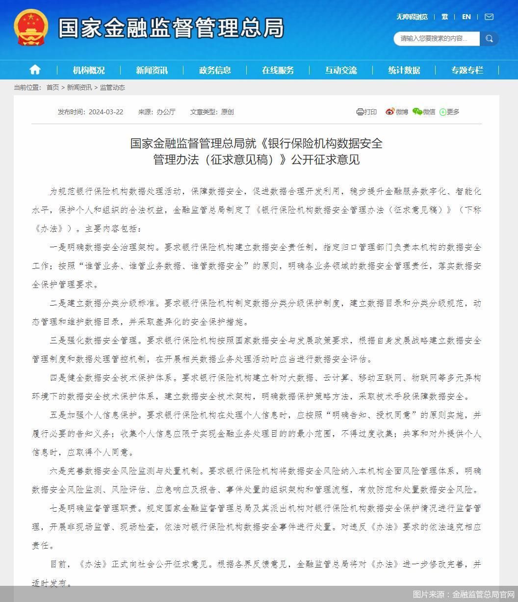 图片来源:金融监管总局官网